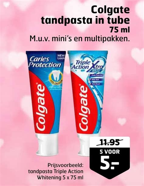 Colgate Tandpasta In Tube Aanbieding Bij Trekpleister