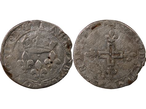 Frankreich 2 Sol CHARLES IX DOUBLE SOL PARISIS 1572 M TOULOUSE IV