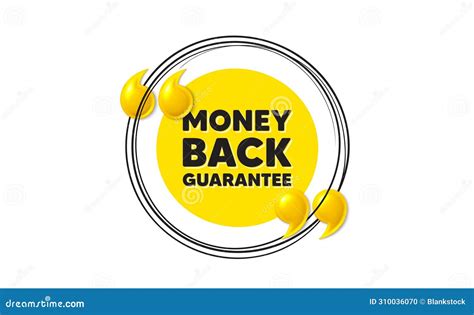 Money Back Guarantee Tag Promo Offer Sign Hand Drawn Round Frame