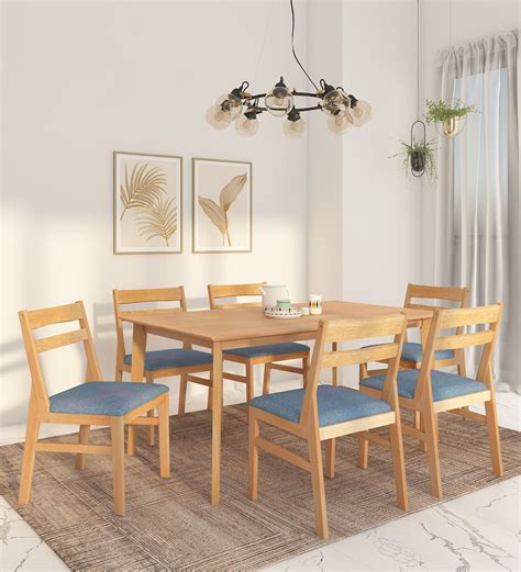 Buy Coito Solid Wood Seater Dining Set In Natural Finish At Off