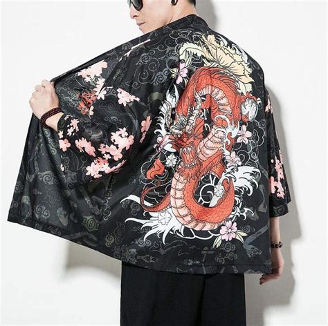 Buy Kimono Men Black Japanese Kimono Men Samurai Costume Male Yukata