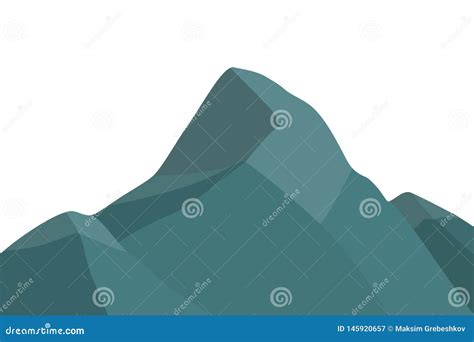 Mountain peak silhouette stock illustration. Illustration of peak - 145920657