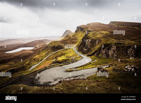 Scotland Highlands Skye Quiraing Road Stock Photo Alamy