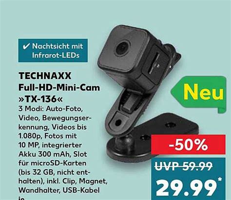 Technaxx Full Hd Mini Cam Tx 136 Angebot Bei Kaufland 1Prospekte De