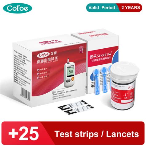 Cofoe YiLi 25pcs Blood Glucose Test Strips 25pcs Lancets No Monitor