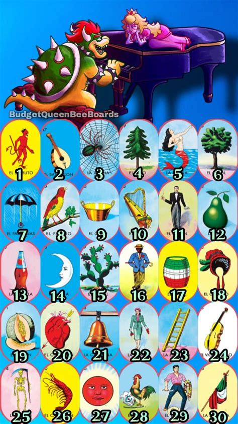 Loteria Mexicana Boards Mario Bros Loteria Cards Loteria Beauty