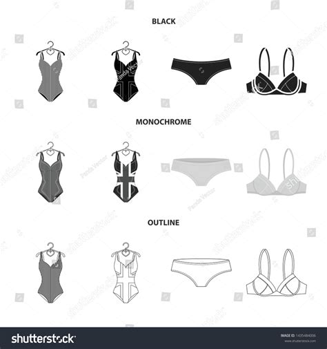 Vector Illustration Bikini Fashion Icon Set Stock Vector Royalty Free Shutterstock