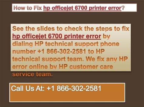 How To Fix Hp Officejet 6700 Printer Error Call 1 866 302 2581