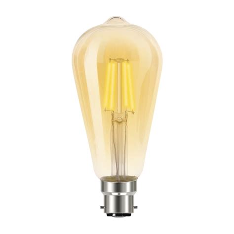 Crompton Led St64 Amber Filament 240v 4w 2700k Bc22 Lamp Light Up My Life