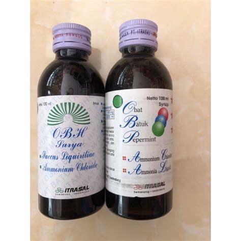 Jual Obat Batuk Obh Itrasal Putih Dan Hitam 100 Ml Plus Bubble Wrap