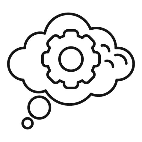 Premium Vector Gear Storm Thinking Icon Outline Vector Evidence