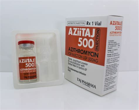 Azithromycin For Injection USP 500 Mg Retailers Taj Generics