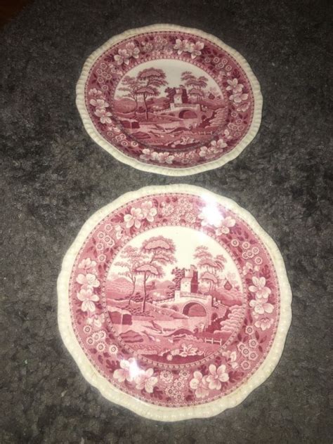 2 Copeland Spode Pink Tower Old Mark Salad Plates Antique Price