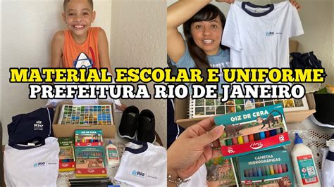 MATERIAL ESCOLAR E UNIFORME DA PREFEITURA DO RIO DE JANEIRO 2023