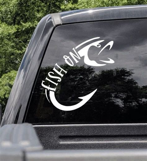 Paper Hunting Truck Sticker Free Shipping Bass Double Hook Cross Decal Truck Car Decal Buck And