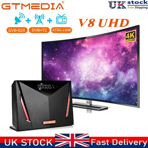 GTMEDIA V8 UHD 4K Satellite Receiver DVB S2 S2X T2 C Combo Decoder For