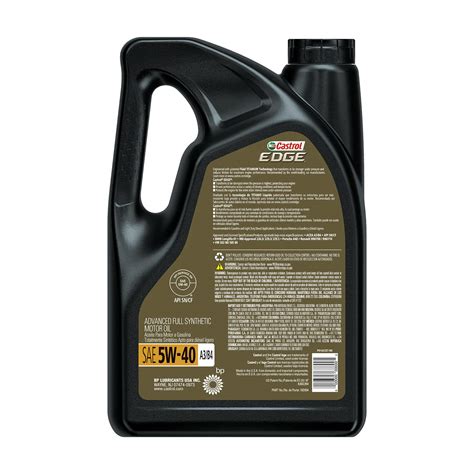 Castrol Edge 5W 40 A3 B4 Advanced Full Synthetic Motor Oil 5 Quart Jug