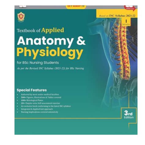 Textbook of Applied Anatomy and Physiology for BSc Nursing Students. 3rd Ed. 2023 by Dr Indu ...