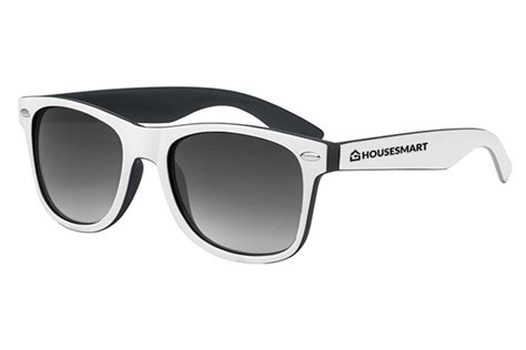 Customized Two Tone Malibu Sunglasses With White Frame