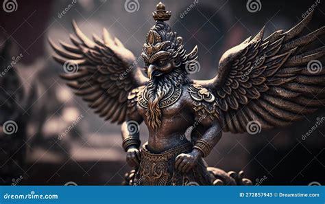 Majestic Garuda Sculpture Symbol Of Power And Devotion In Indian