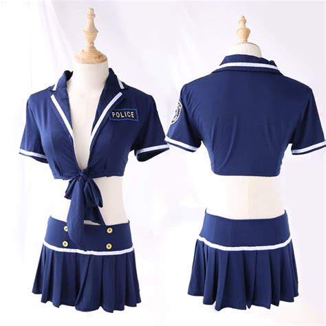 SINMIUANIME Women Lingerie Police Clothing Chestless Uniform Pleated Skirt Cosplay Lingerie Suit