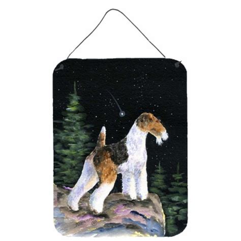 Carolines Treasures Ss8500ds1216 Starry Night Fox Terrier Wall Or Door Hanging 16hx12w Fry’s