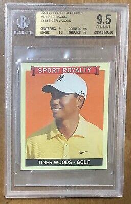 Bgs Gem Mint Tiger Woods Upper Deck Goudey Mini Red Backs