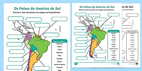 Am Rica Do Sul Am Rica Latina Idioma Ingl S Mapa Mapa Ingl S
