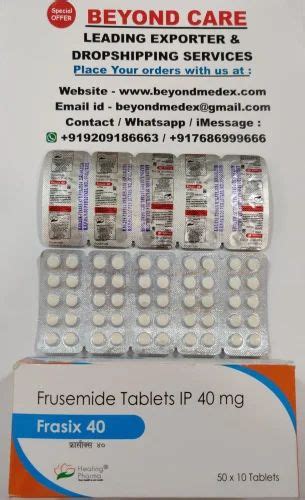 Frusemide Tablet Frasix 40mg At Rs 120 Stripe Furosemide Tablet In