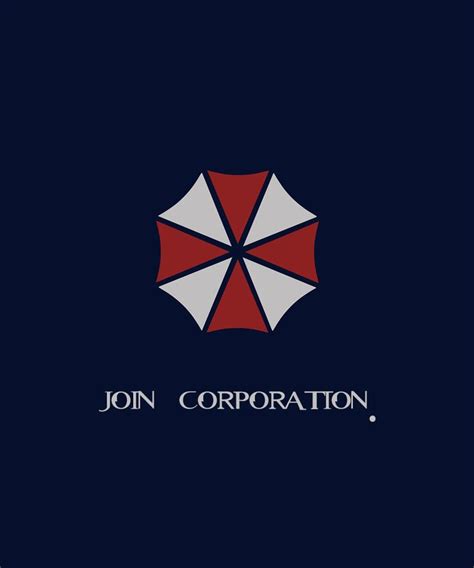 a red and white umbrella with the words join us on it's bottom corner