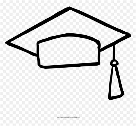 Birrete P Gina Para Colorear Graduation Cap Drawing Png Transparent