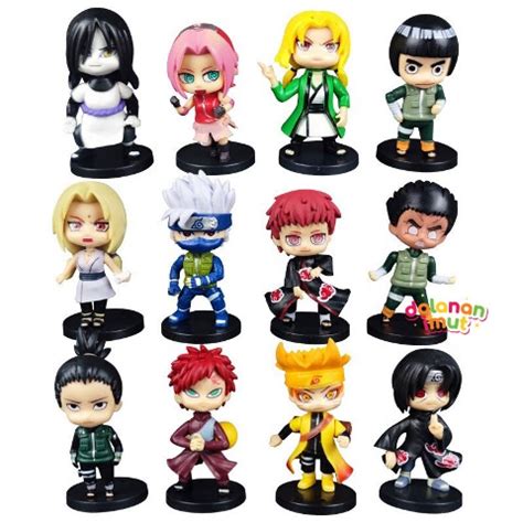 Jual Naruto Chibi Figure Set Mainan Pajangan Miniatur Hiasan Topper