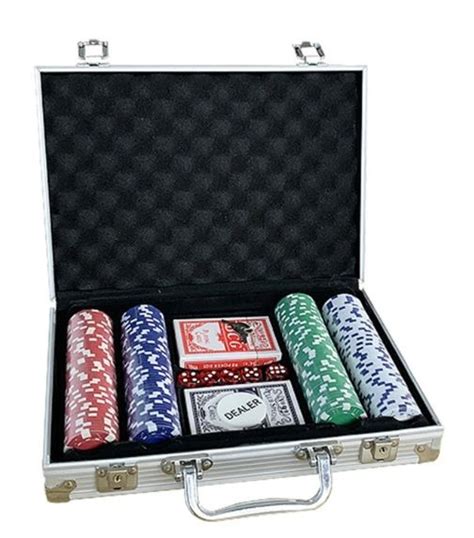 Texas Hold em Deluxe סט מפואר למשחקי פוקר 200 אסימונים gamby co il