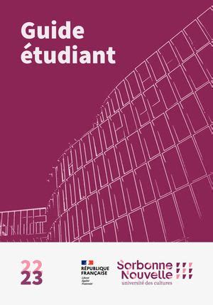 Calam O Guide Tudiant Sorbonne Nouvelle