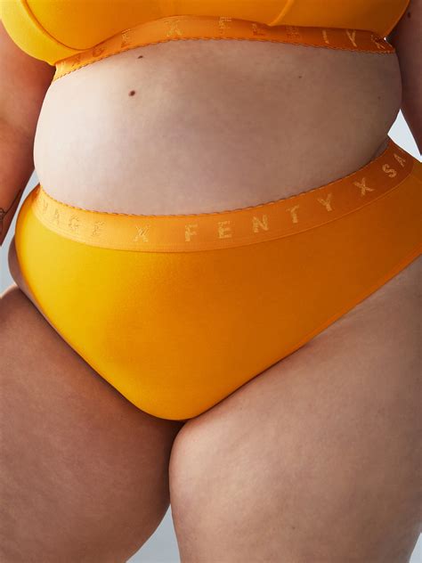 Savage X Cotton High Leg Bikini Panty In Orange Savage X Fenty