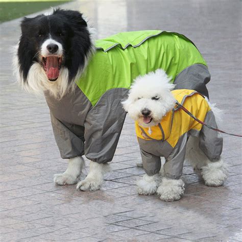 Waterproof Dog Raincoat with Hood, Full Body Lightweight Pet Raincoats ...