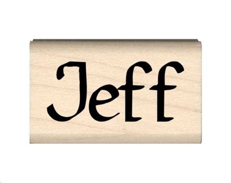 Jeff Name Rubber Stamp For Kids Etsy