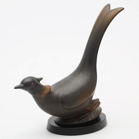 GUNNAR NYLUND figurine pheasant stoneware Rörstrand Ceramics