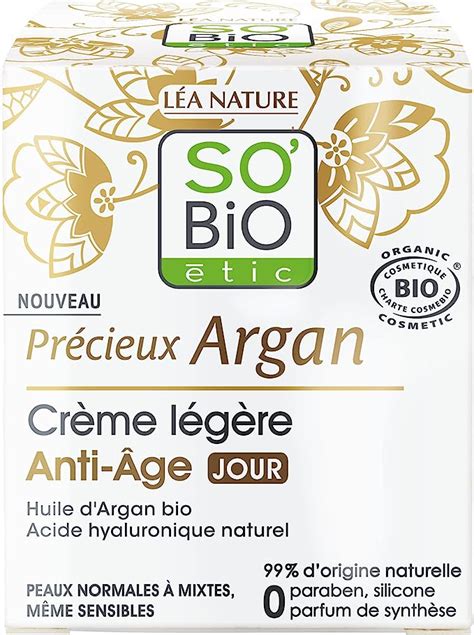 L A Nature So Bio Tic Cr Me Anti Ge Jour Pr Cieux Argan Corrige