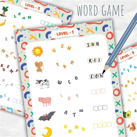 Printable Word Search Game Word Party Word Puzzles for - Etsy