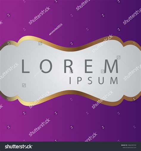 Gold Border Label Banner Background Vector Stock Vector (Royalty Free ...