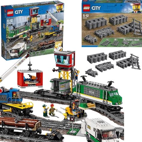 Lego City 60198 PociĄg Towarowy Lego City 60205 Tory Zestaw 2w1