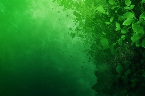 Premium Photo Green Background With A Leafy Background