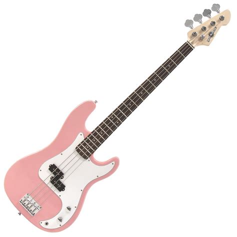 La Bass Guitar By Gear4music Pink Nearly New Gear4music