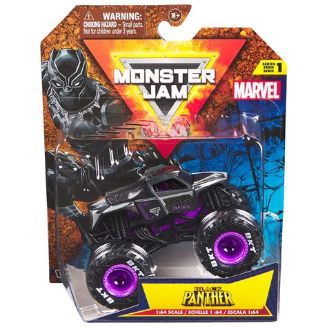 Monster Jam Marvel Official Black Panther Monster Truck Walmart