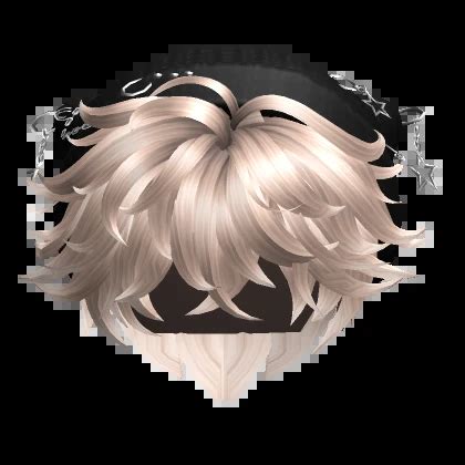 Platinum Blonde Messy Anime Boy Hair W Cat Beanie Roblox Item