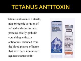 Tetanus antitoxin (apa) | PPT