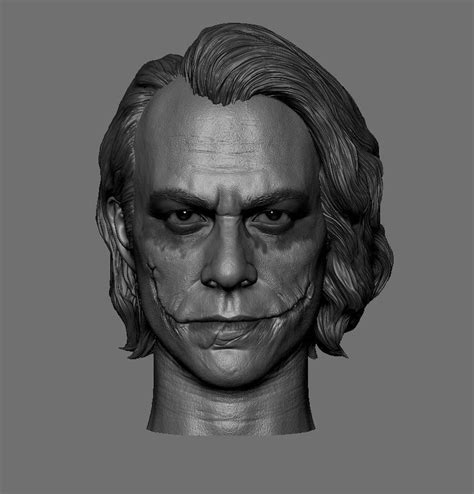 Joker Heath Ledger Head 3D Model 3D Printable CGTrader