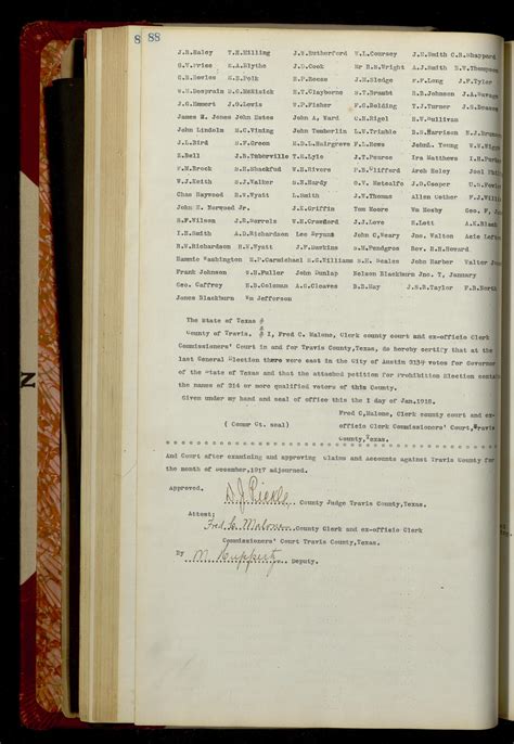 Travis County Clerk Records: Commissioners Court Minutes N - Page 88