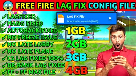 Free Fire Lag Fix Config File Free Fire Max Lag Problem FF Lag Fix